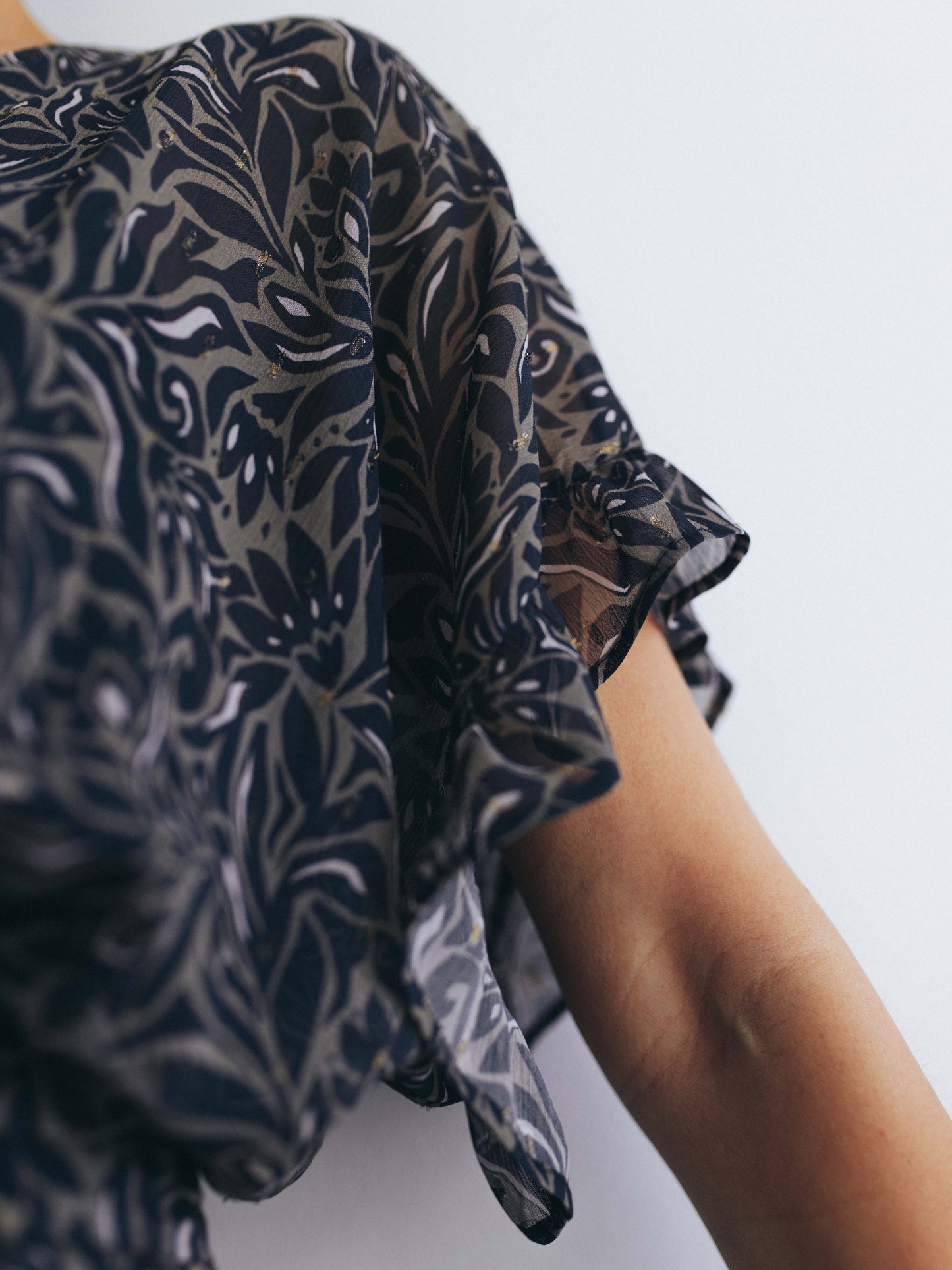 Bedrucktes langes Kleid