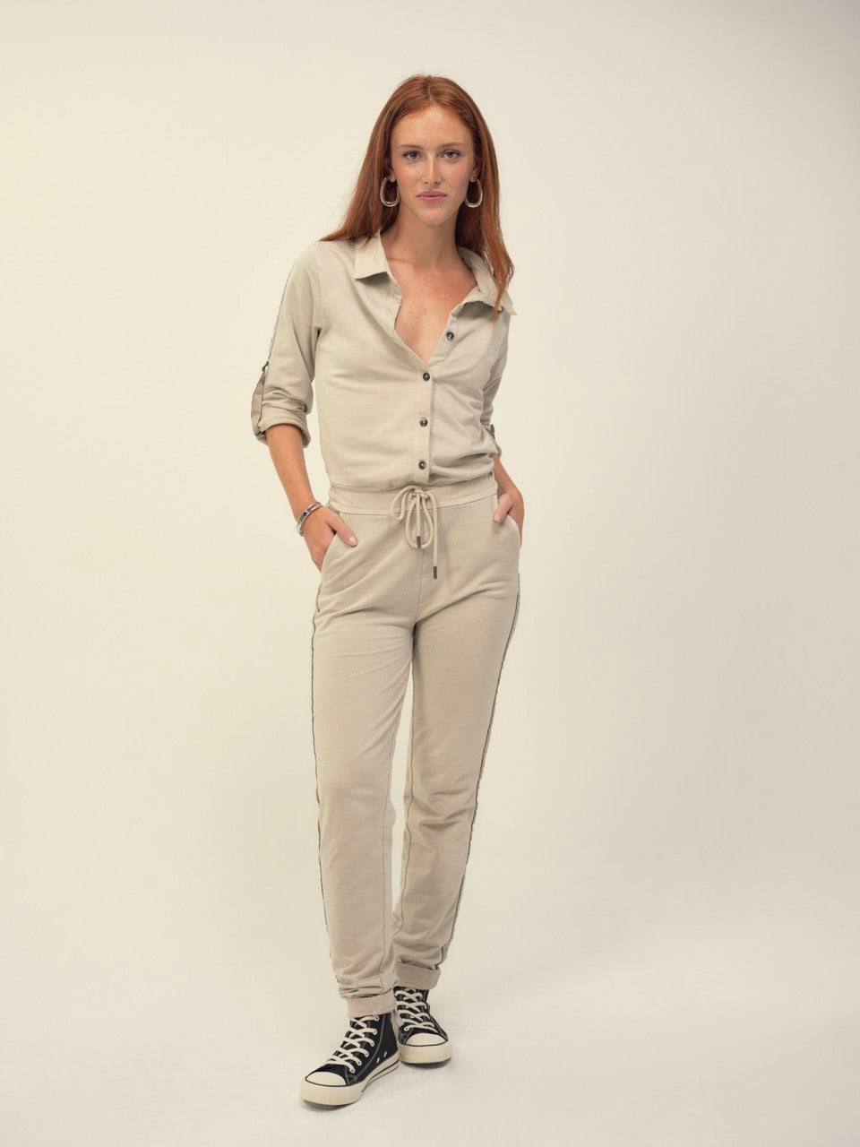 Jumpsuit aus leichtem Molton