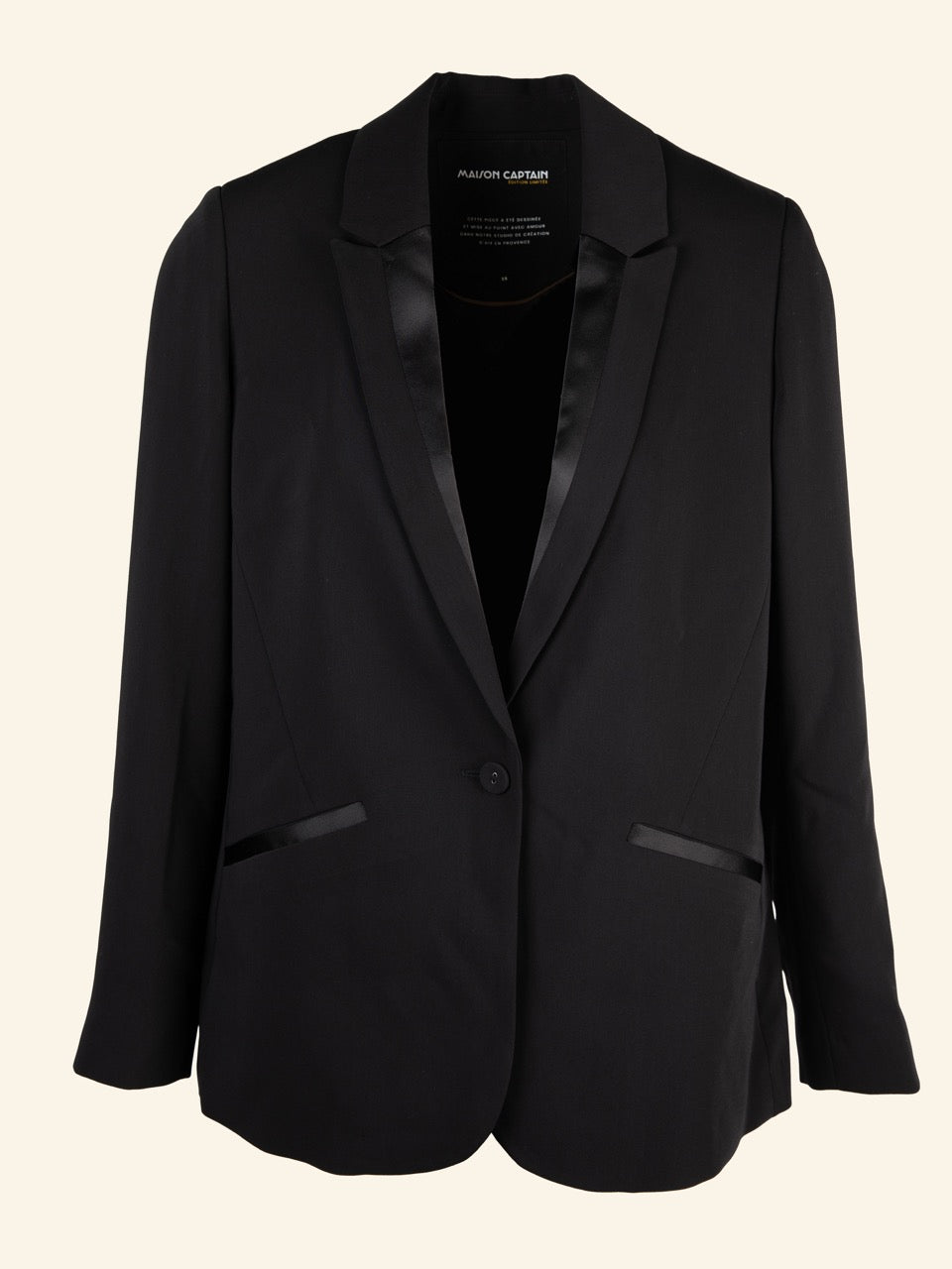 Blazer mit Satinstreifen