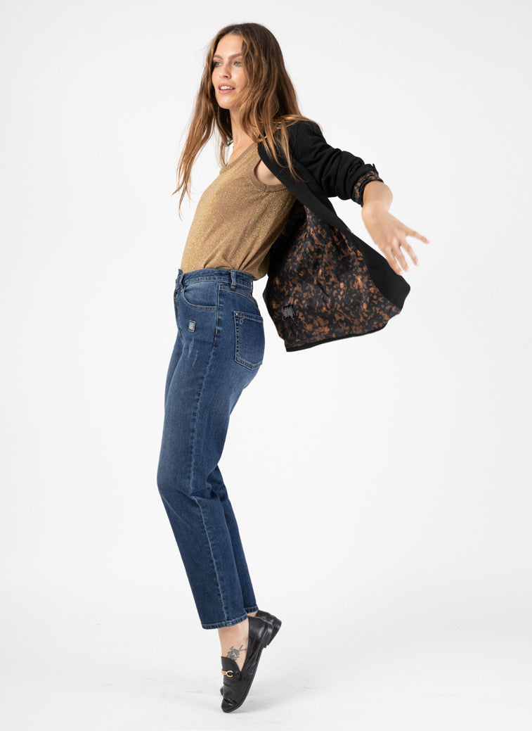 Blazer mit bedrucktem Innenfutter