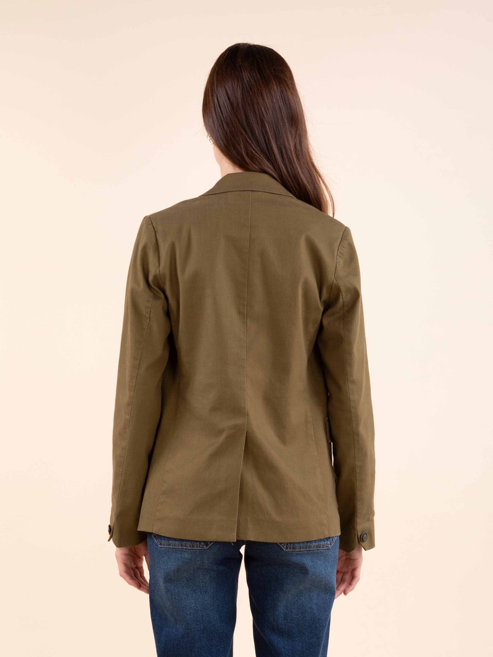 Gerader, bestickter Blazer
