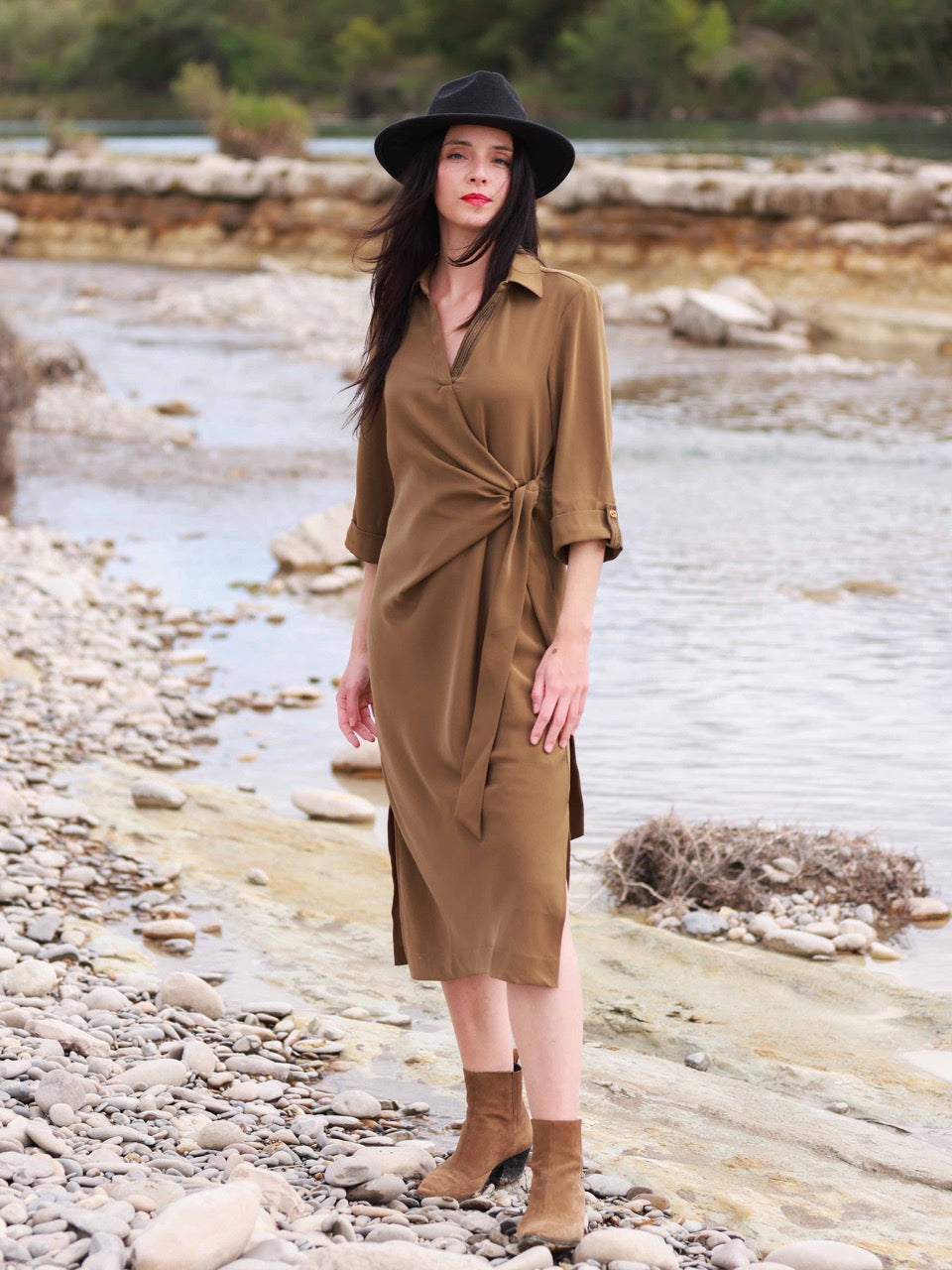 Drapiertes Kleid