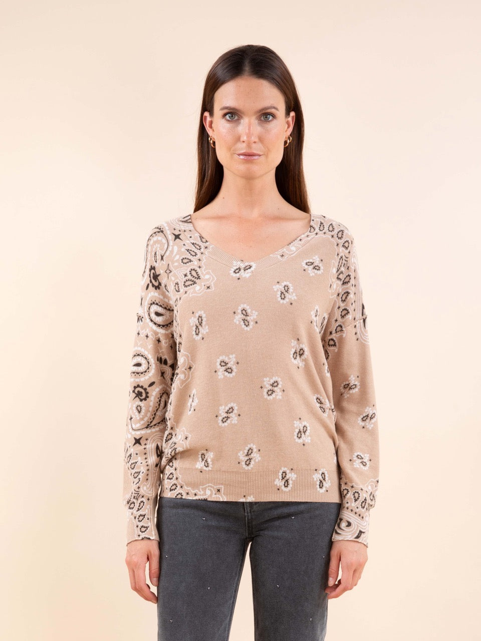 Pullover mit Bandana-Print