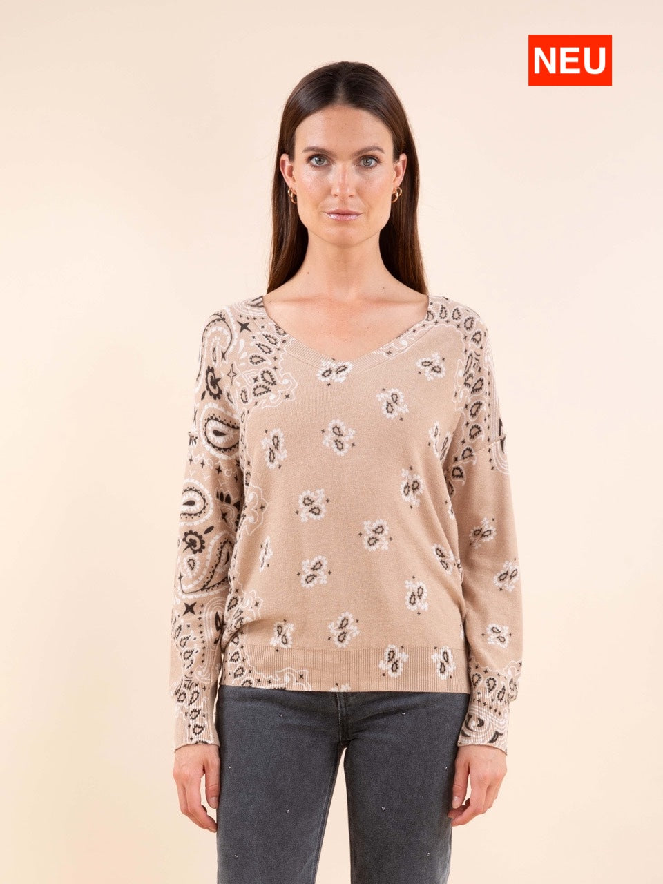 Pullover mit Bandana-Print