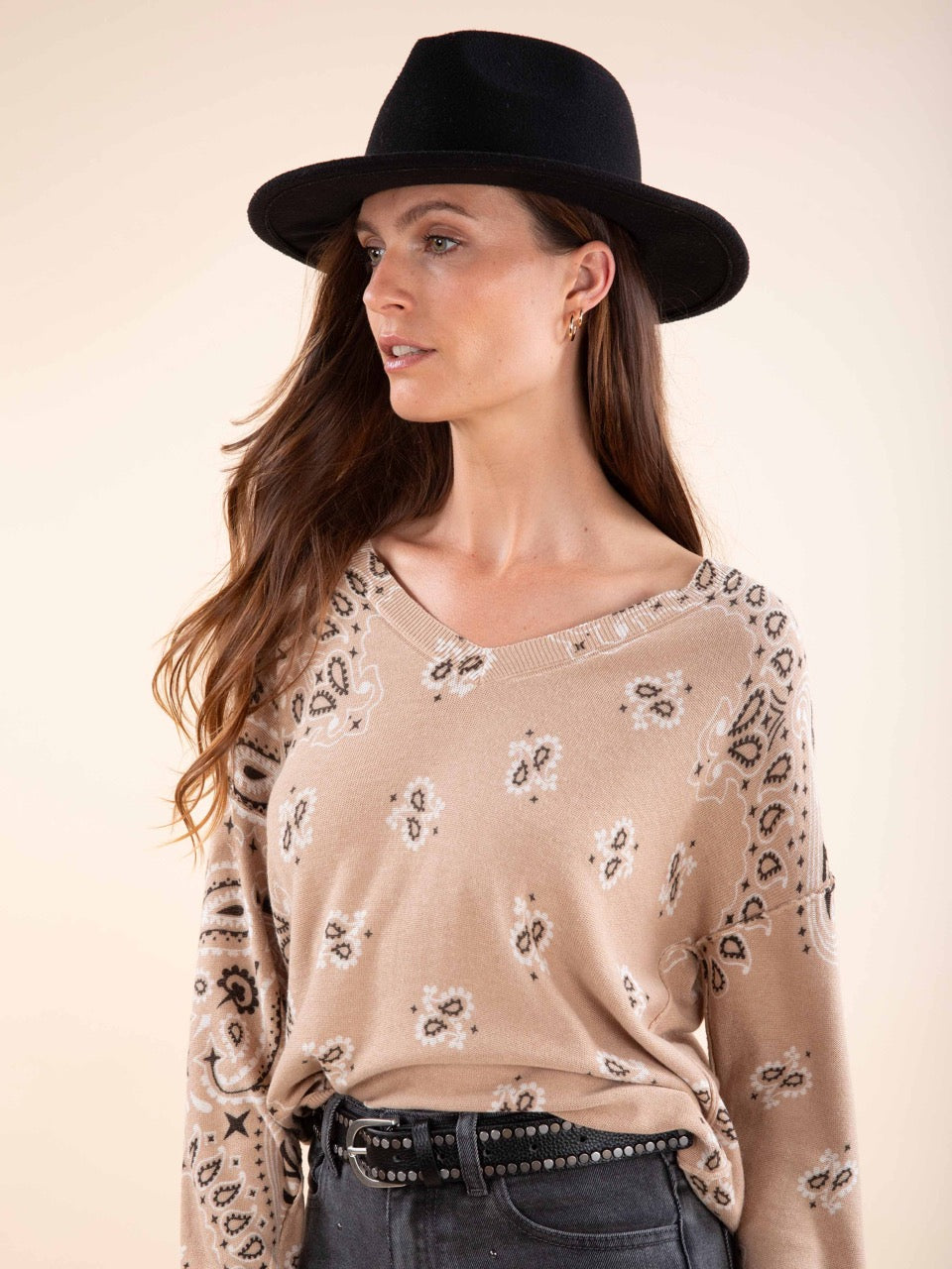 Pullover mit Bandana-Print