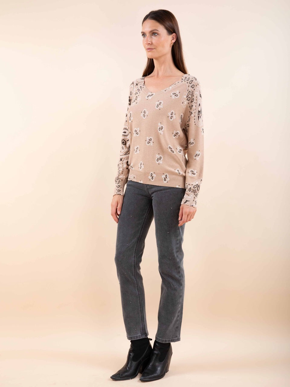 Pullover mit Bandana-Print