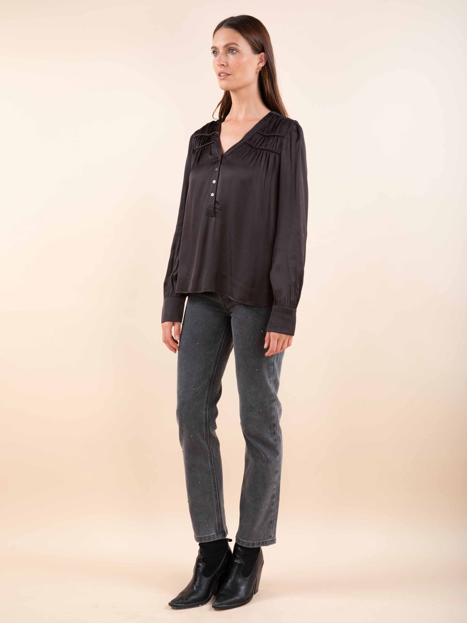Satinierte Bluse