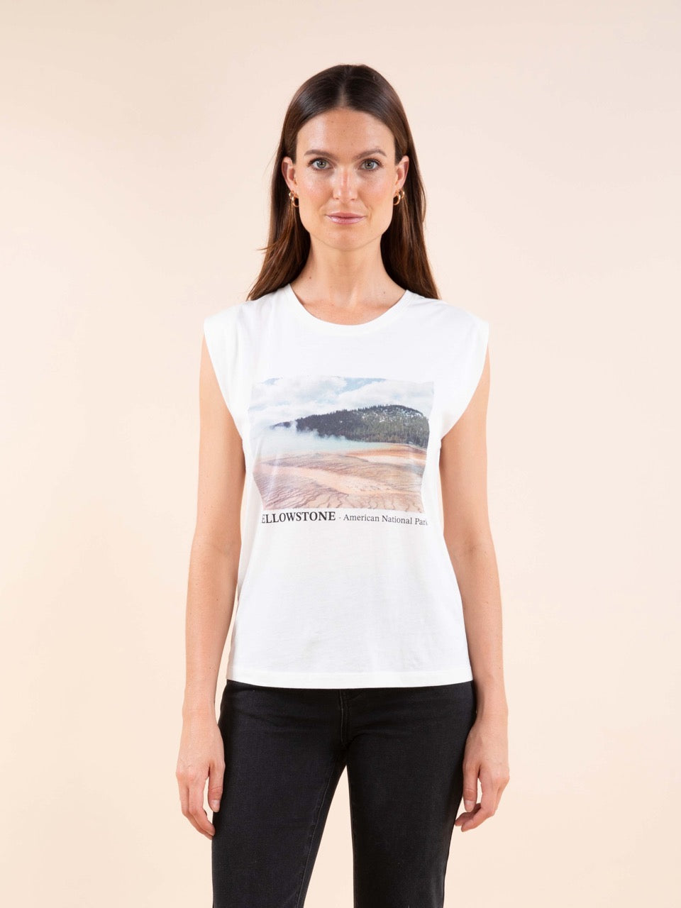 Ärmelloses T-Shirt mit Fotodruck