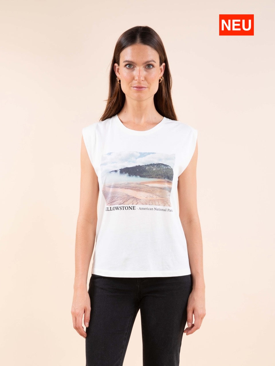 Ärmelloses T-Shirt mit Fotodruck