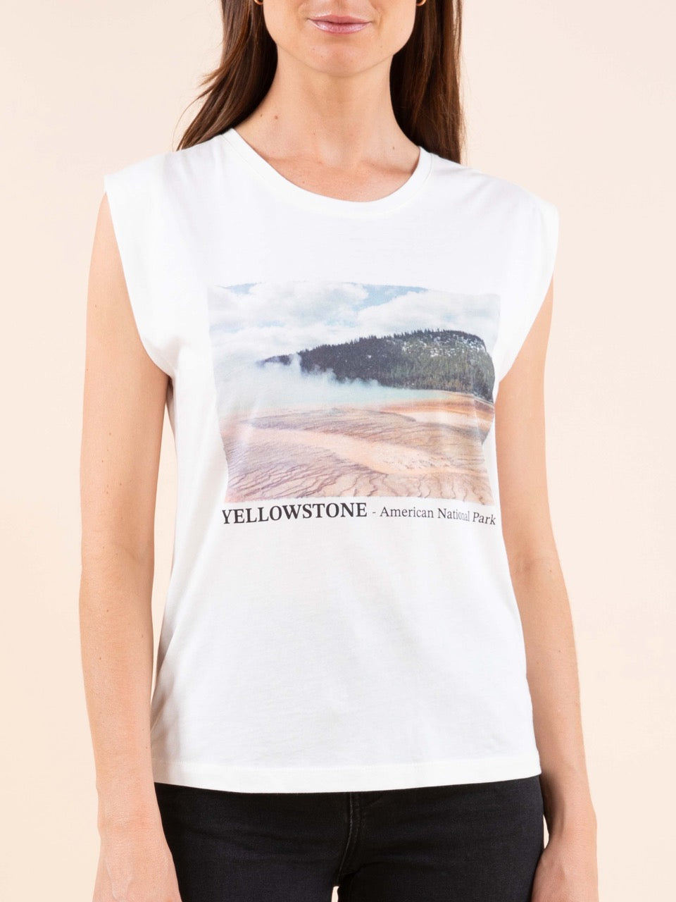Ärmelloses T-Shirt mit Fotodruck