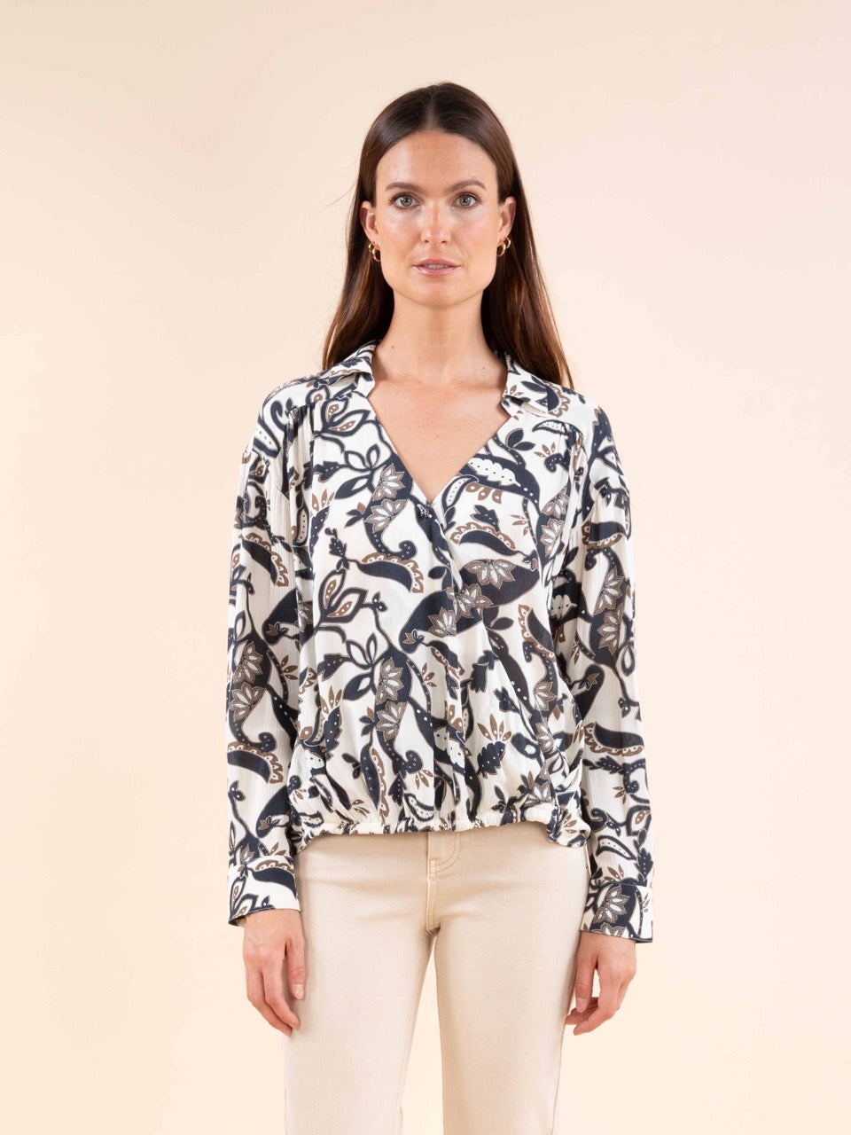Bluse mit Wickeloptik