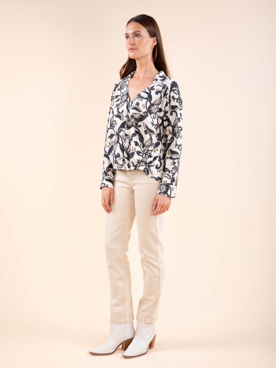 Bluse mit Wickeloptik