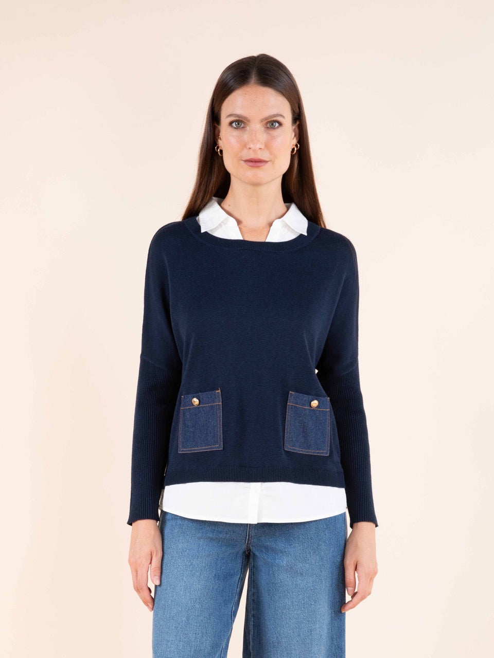 Pulli mit Jeanstaschen