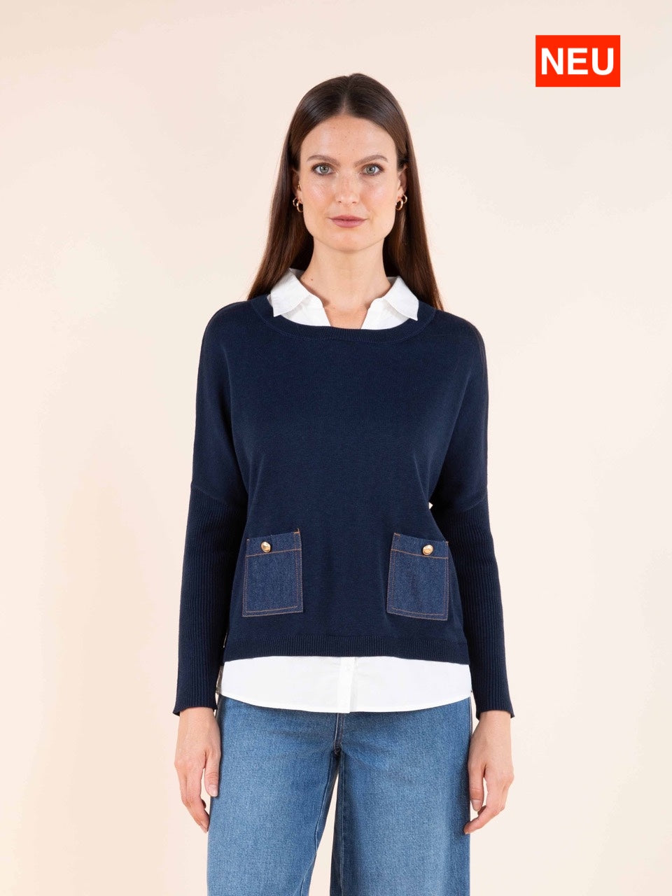 Pulli mit Jeanstaschen