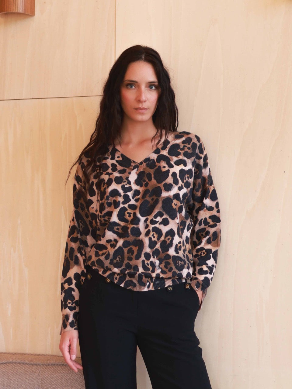Leopardenpulli reverso