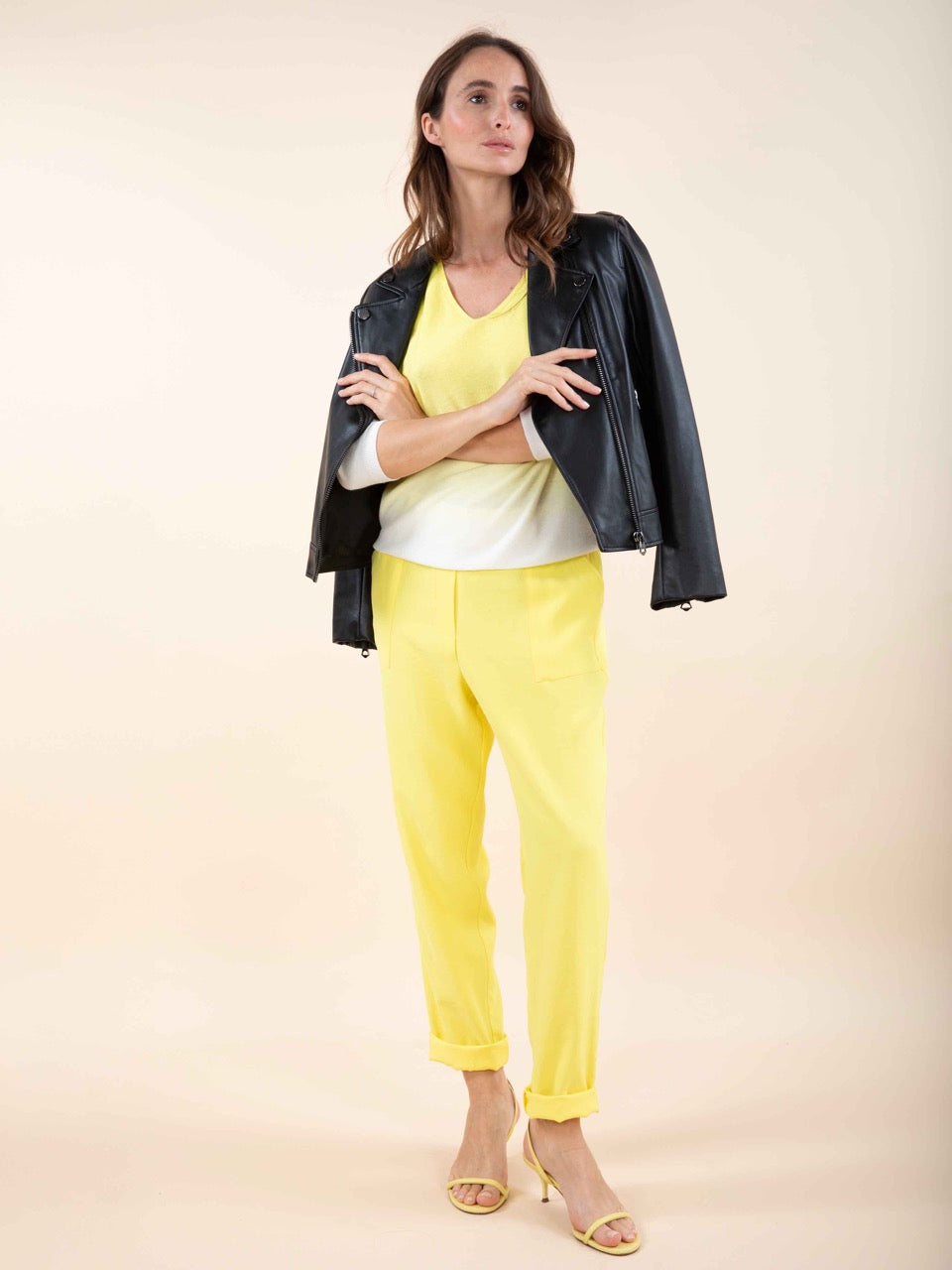 Bedruckter Pullover mit Farbverlauf