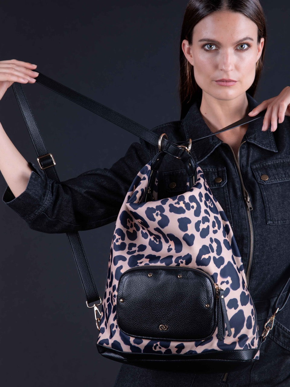 Rucksack mit Leopardenmuster JULES