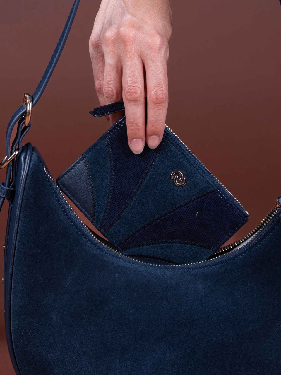Kleine Geldbörse ROMAIN in Denim