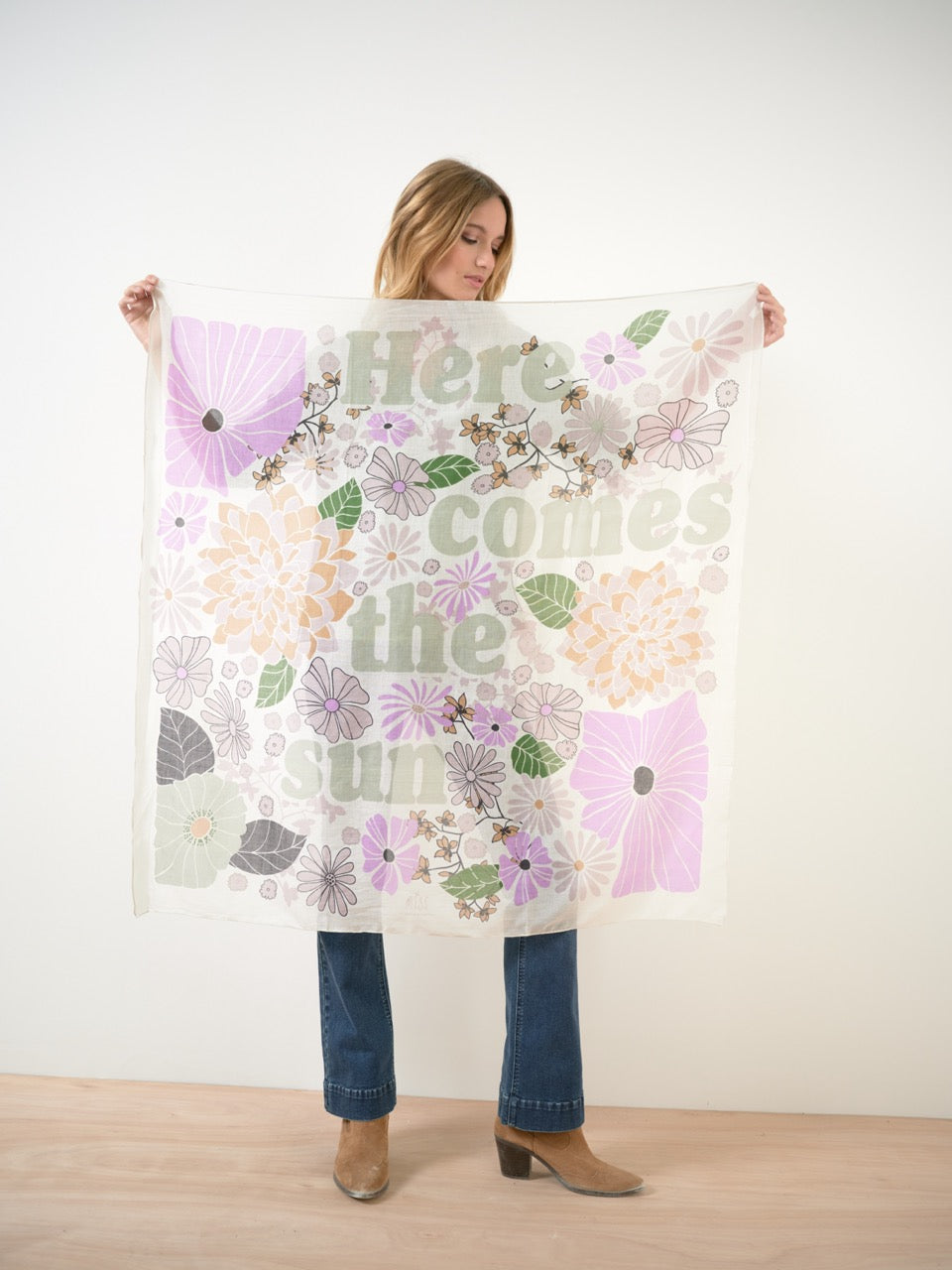 Tuch 70er Jahre Blumen