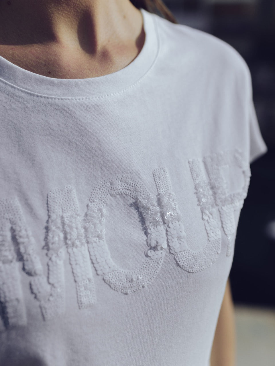 T-Shirt mit Pailletten