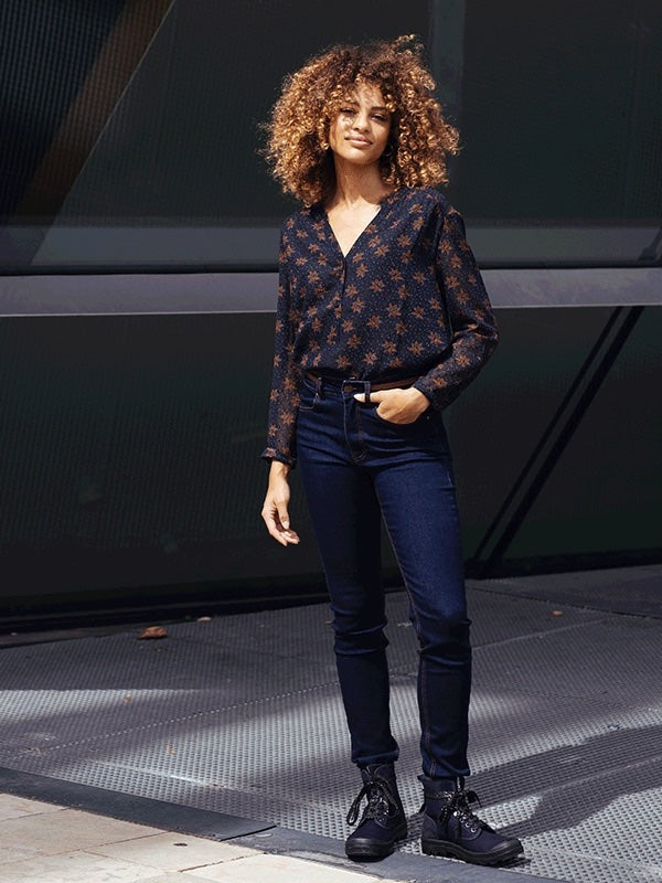 Jeans KATE mit Gürtelapplikation