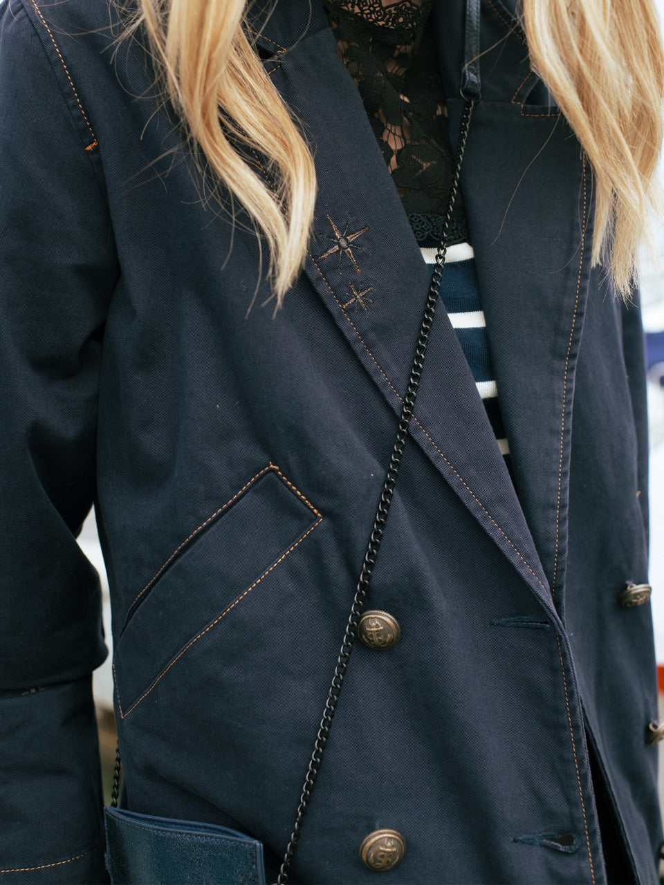 Cabanjacke mit Windrose