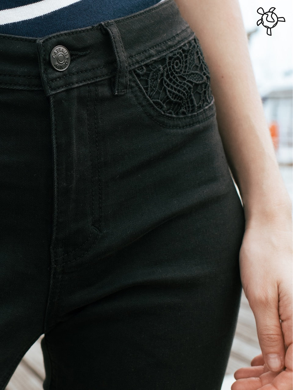 Jeans EVA mit Spitze