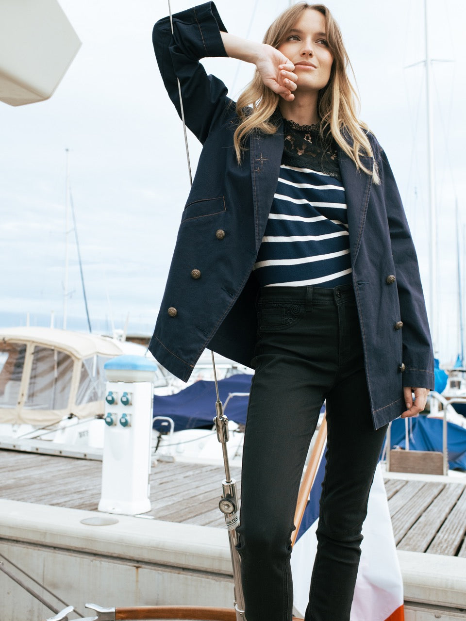 Jeans EVA mit Spitze