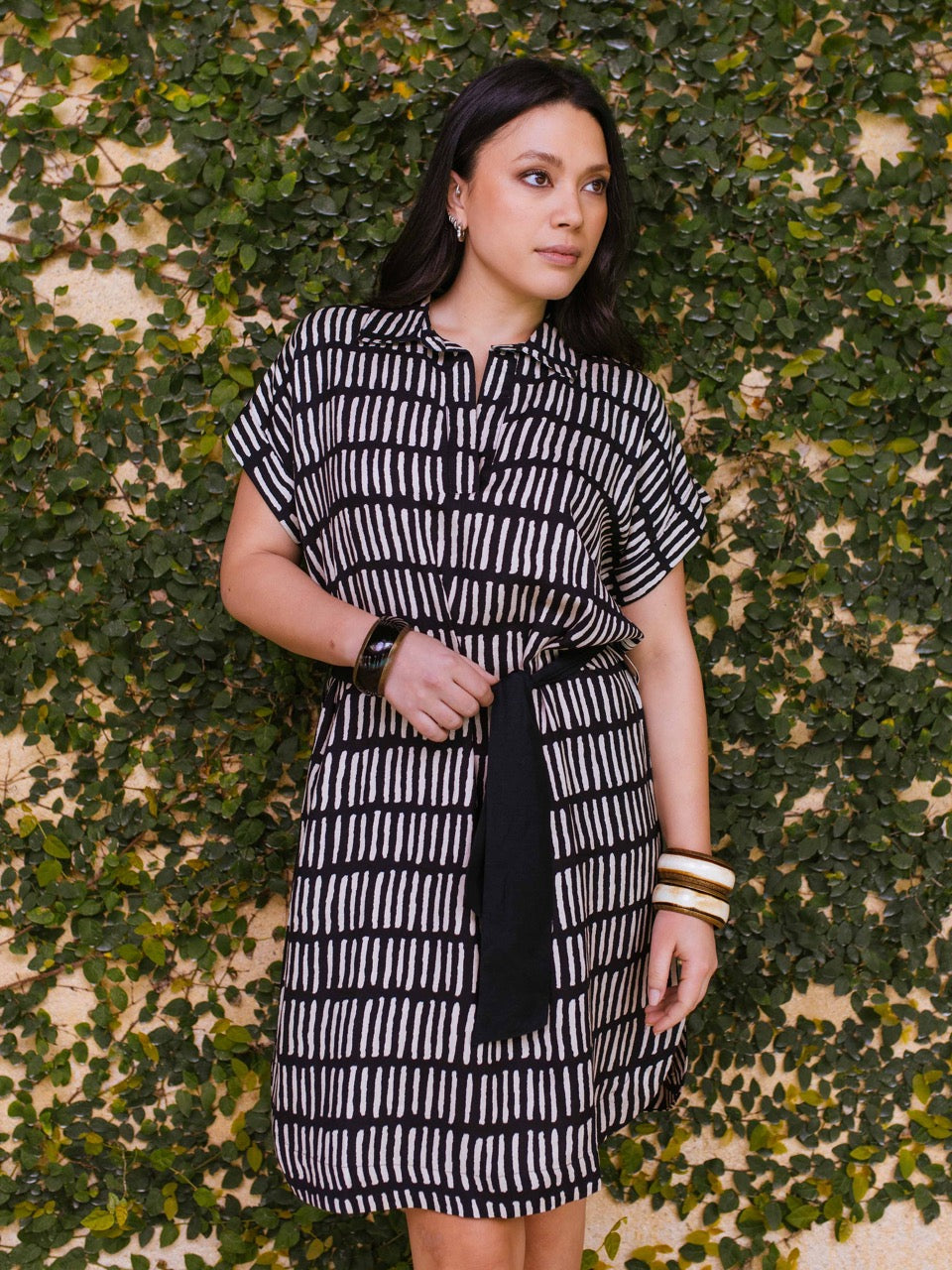 Kleid mit Hemdkragen