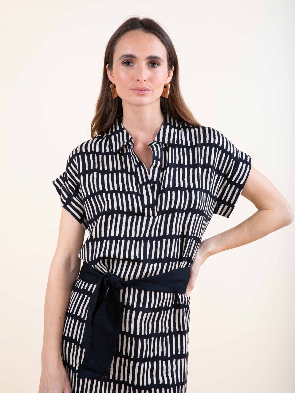 Kleid mit Hemdkragen