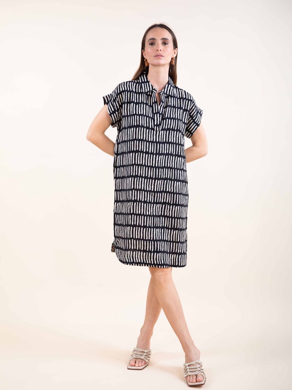 Kleid mit Hemdkragen