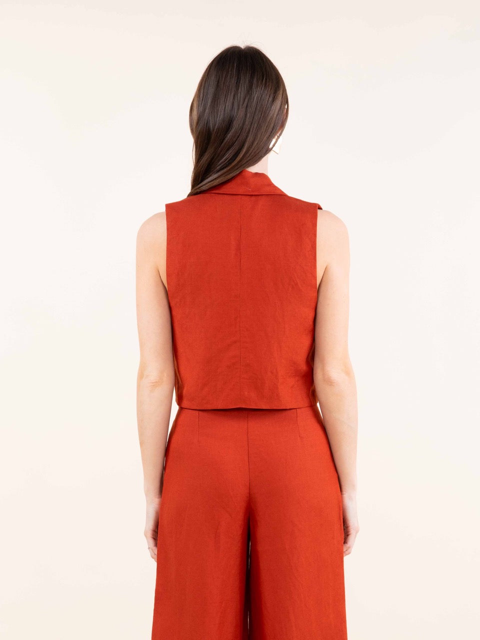 Ärmellose Jacke in Paprika