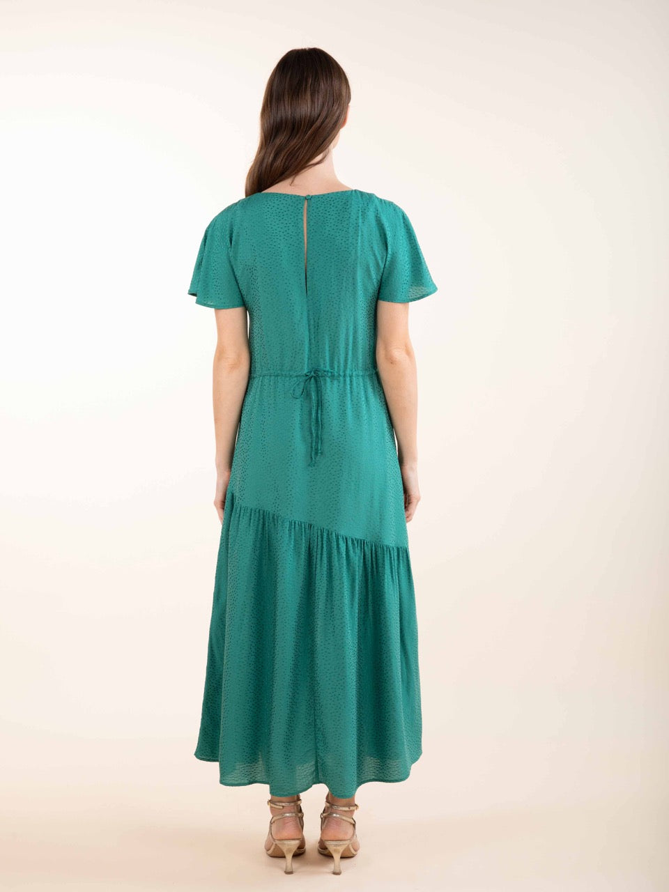 Langes Jacquard-Kleid