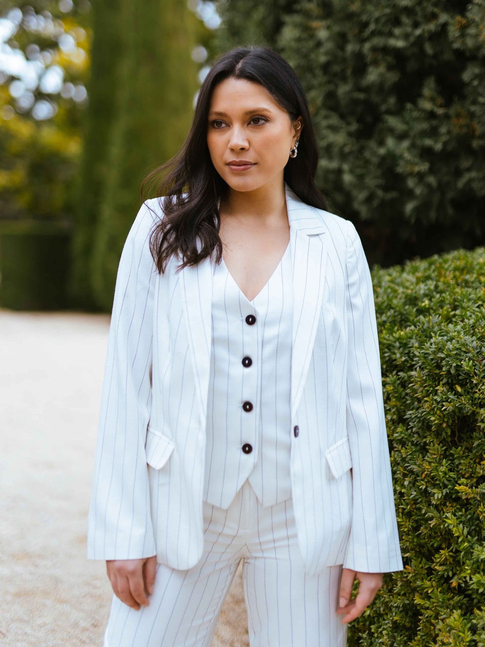 Blazer mit Mikrostreifen im Tennis-Look
