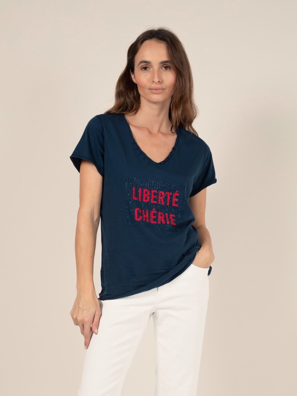 T-Shirt mit Strass