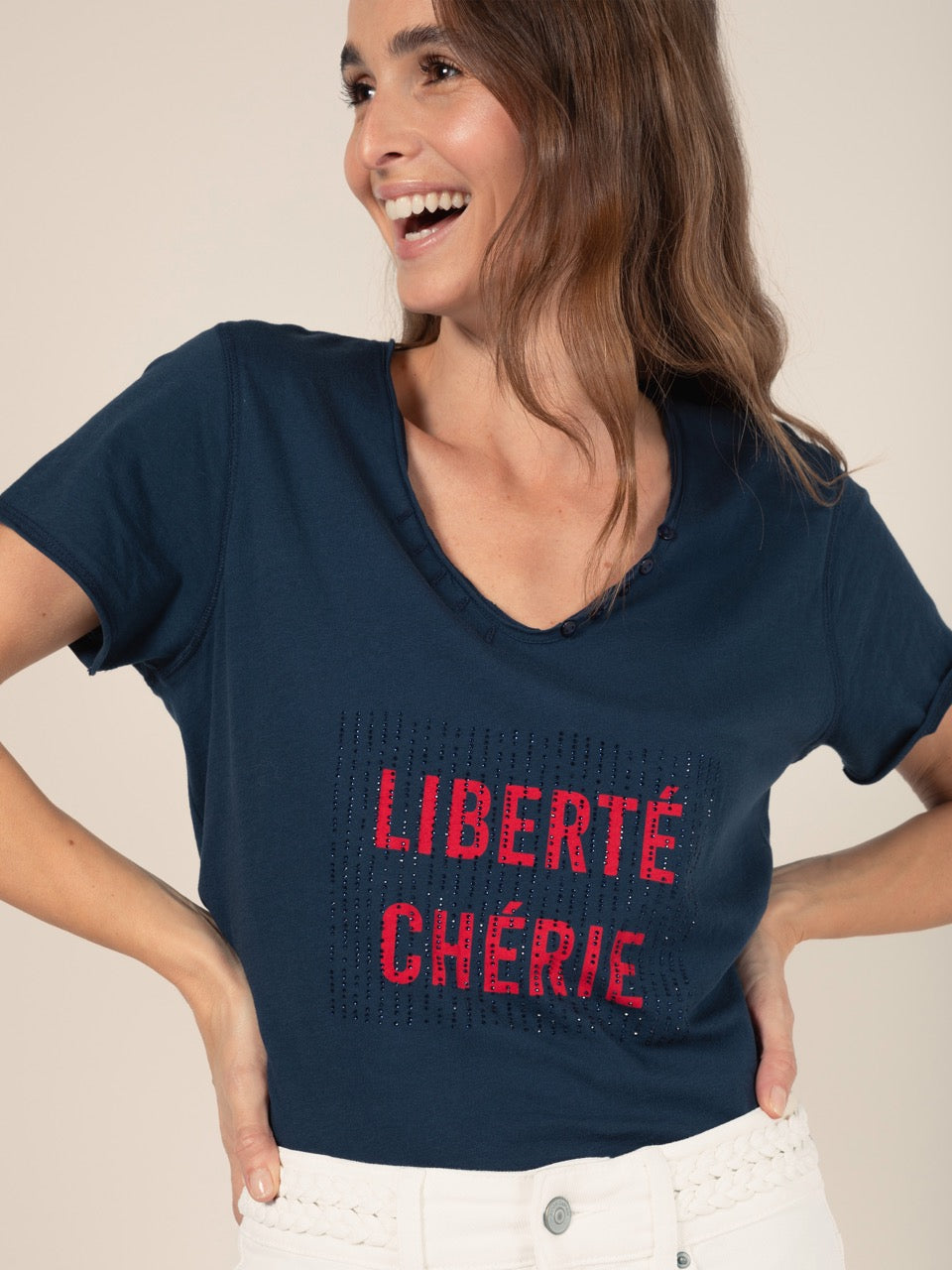 T-Shirt mit Strass