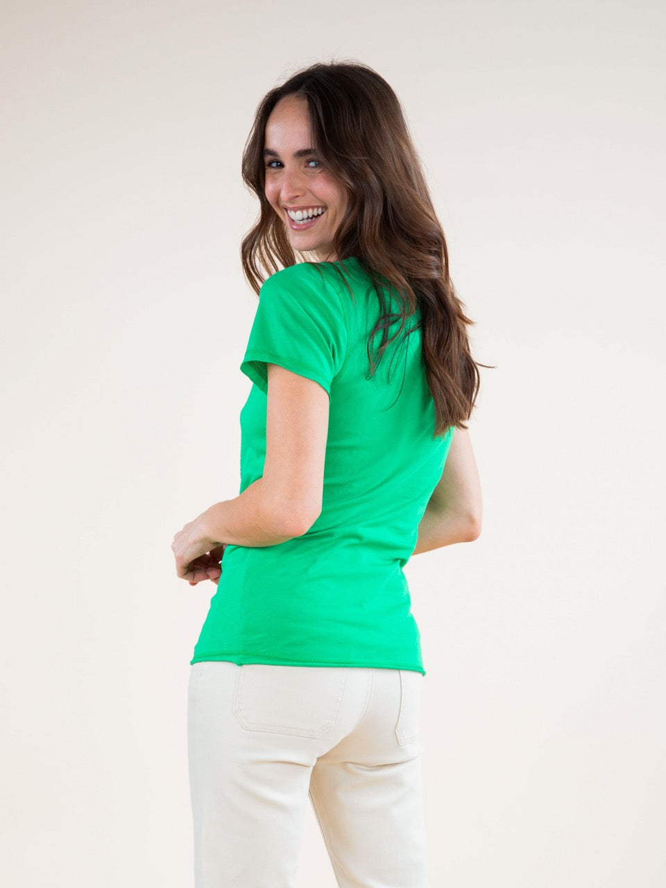 T-Shirt mit Strass in Grün