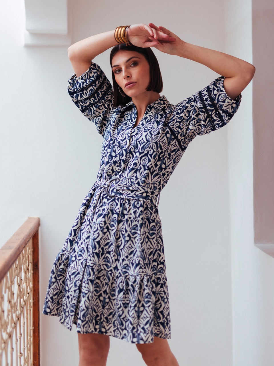 Kleid mit Puffärmeln
