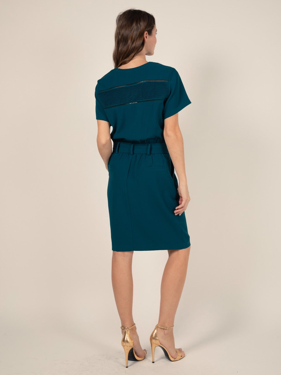 Kleid mit Reißverschluss in Canard