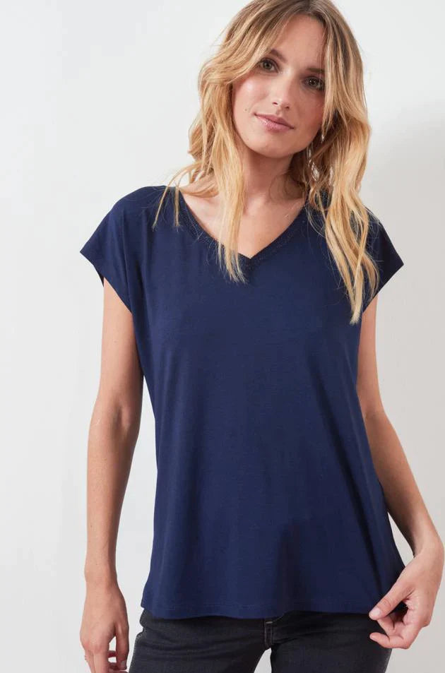 T-Shirt mit V-Ausschnitt JADE