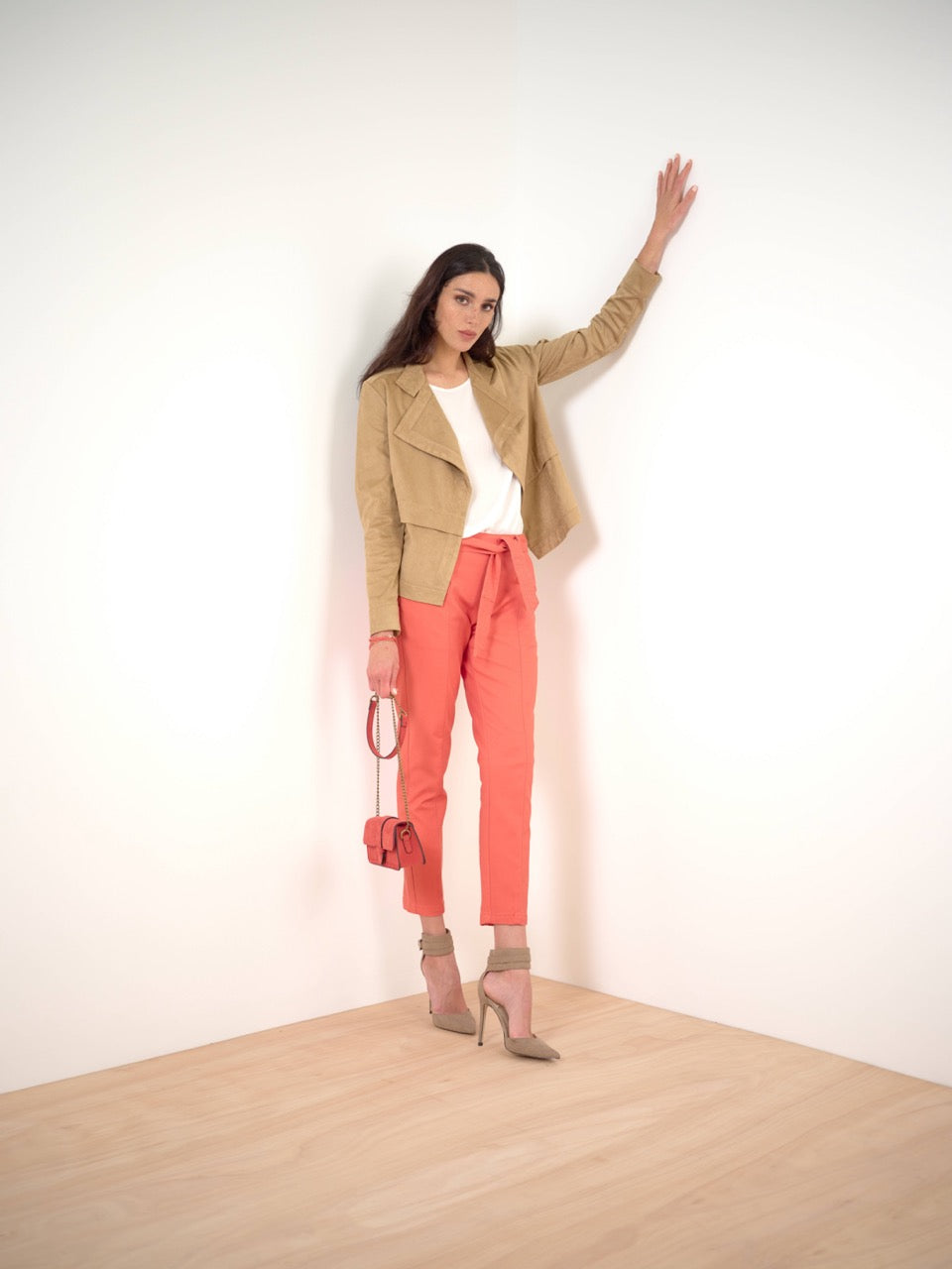 Jacke aus Wildlederimitat