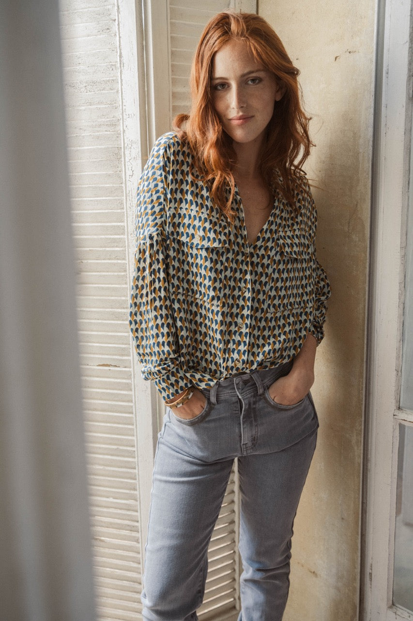Jeans ROMY mit Reißverschluss-Applikation