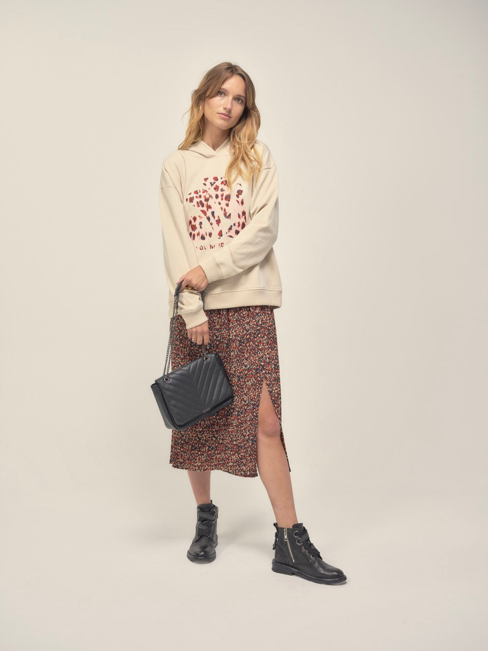 Kapuzenpullover mit Leopardenmuster