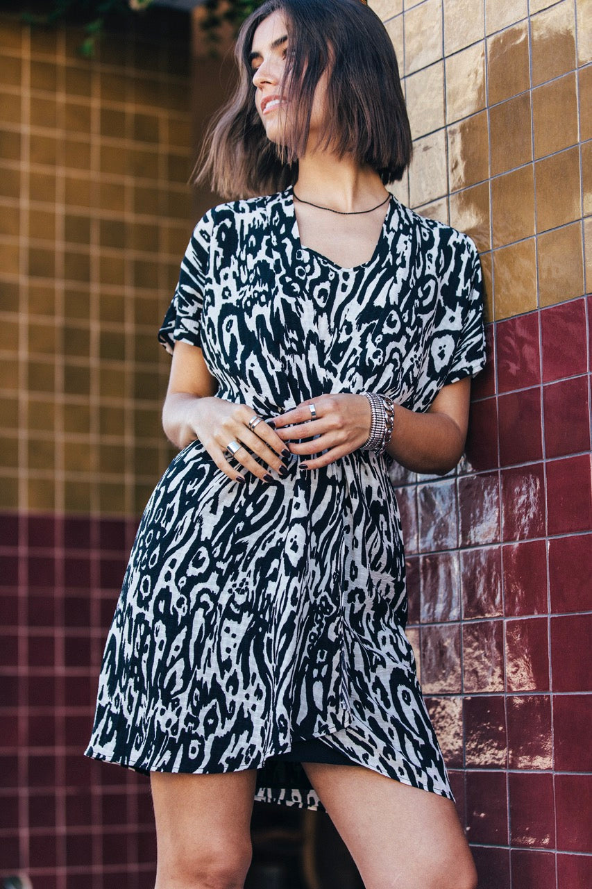 Kleid mit Ethno-Print