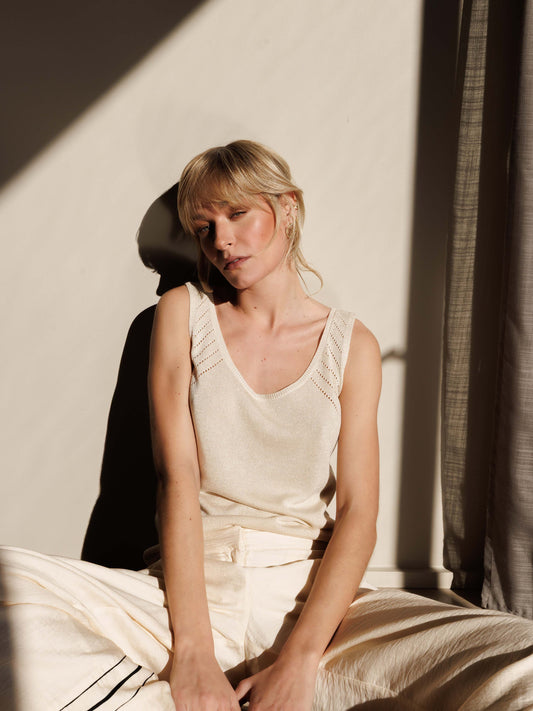 Irisierendes Wende-Top