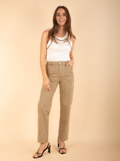 Gerade gestreifte Hose ROMY