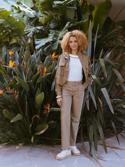 Gerade gestreifte Hose ROMY