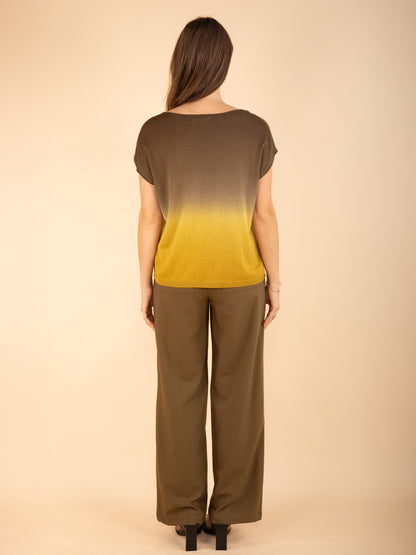 Pullover mit Farbverlauf in Kaki