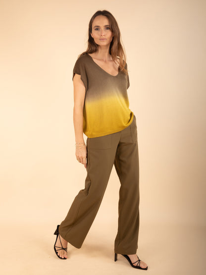 Pullover mit Farbverlauf in Kaki