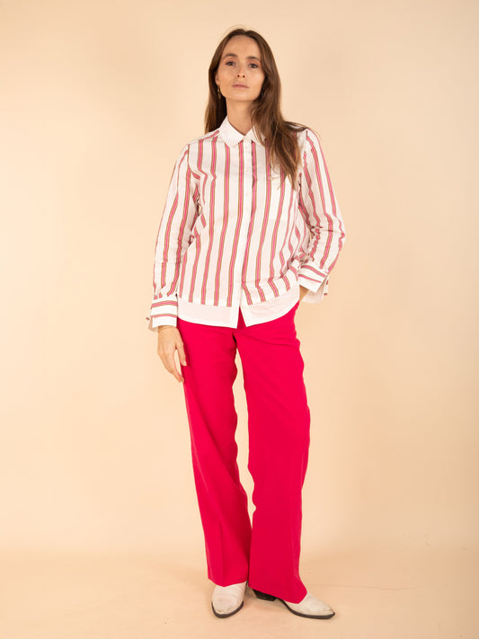 Gestreiftes Hemd in Rosa